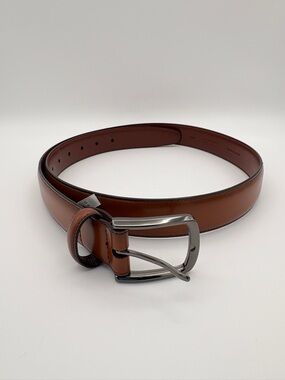 Perry Ellis Portfolio Brown Mademade Leather Belt 36/90